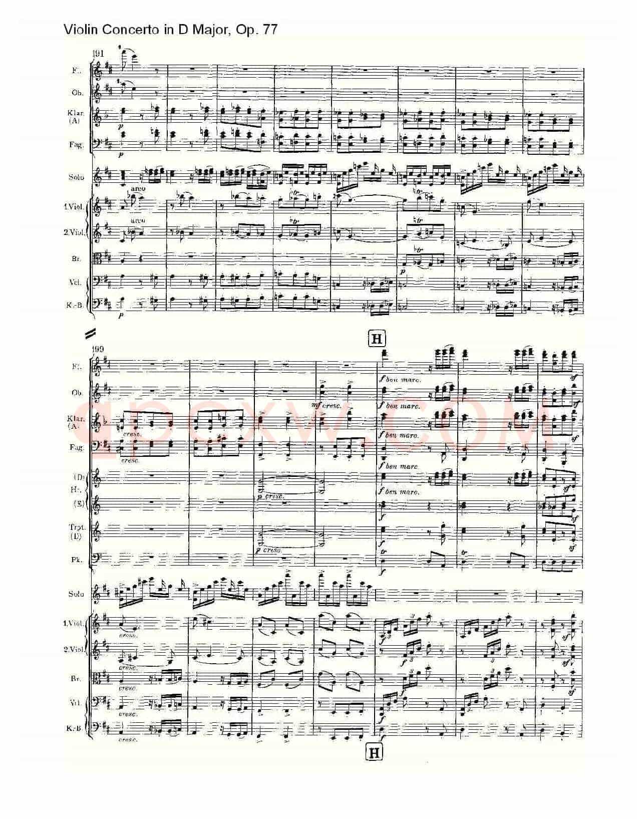 D大调小提琴协奏曲, Op.77第三乐章