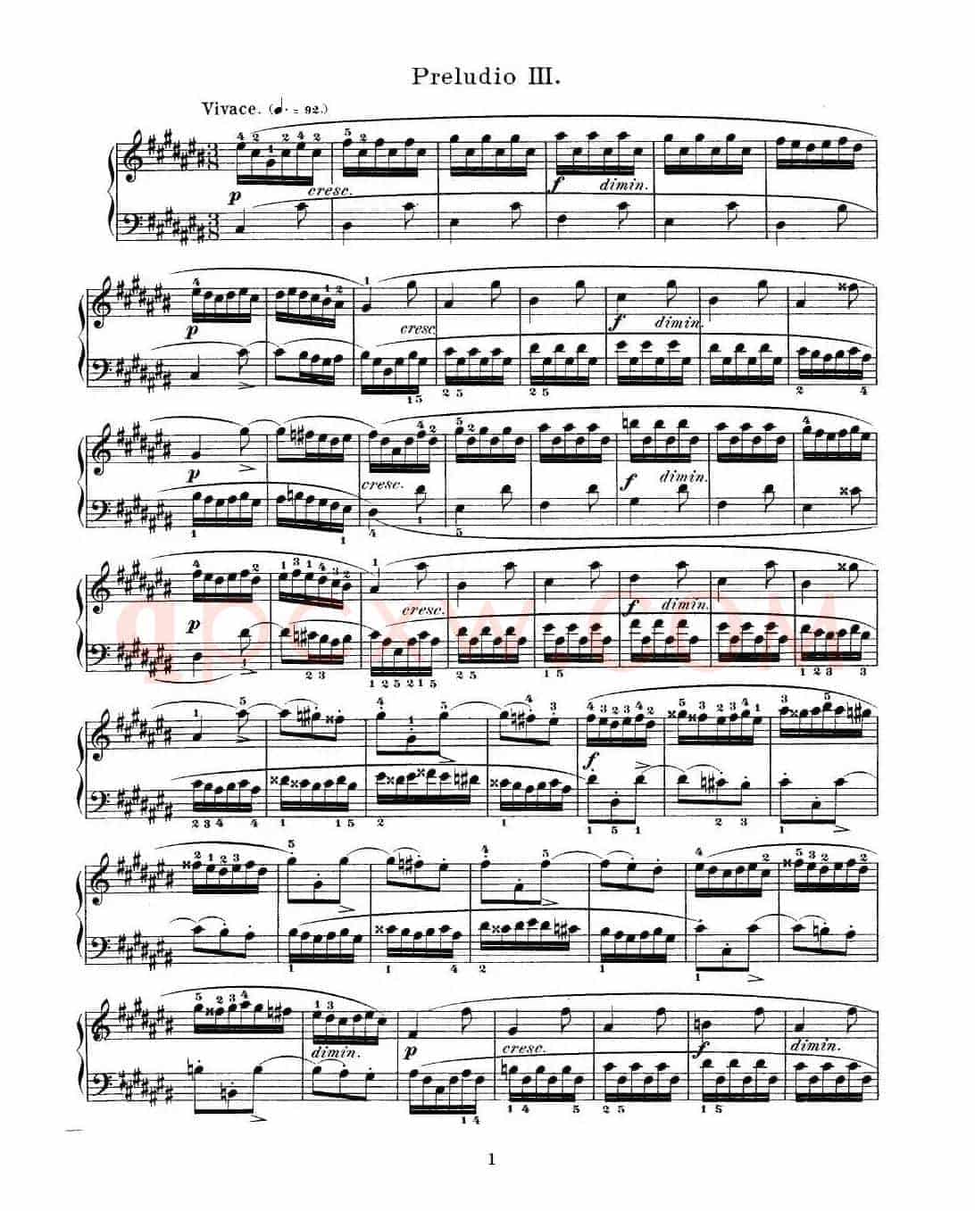 巴赫《平均律钢琴曲集》（Prelude & Fugue-3）