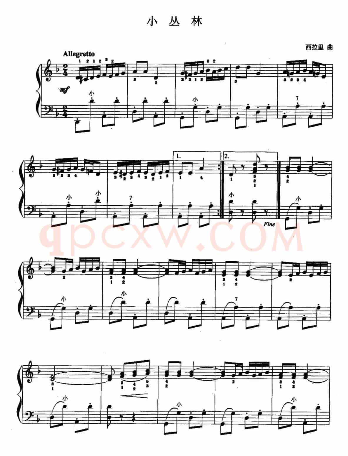 儿童手风琴曲：小丛林