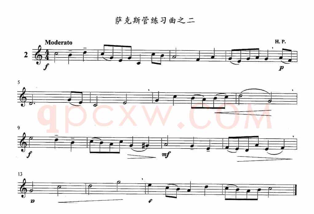 萨克斯管练习曲（1—10）