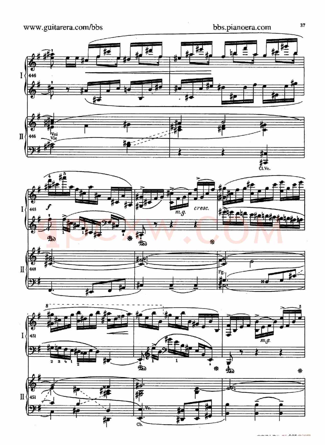 e小调第一钢琴协奏曲 Op.11(双钢琴版·第一乐章)