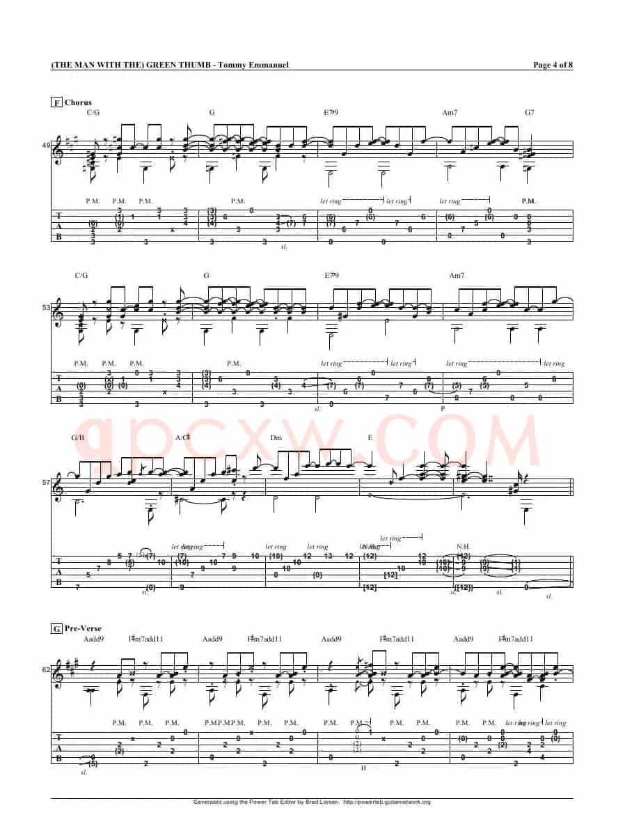tommy emmanuel：the man with the green thumb（指弹吉它）