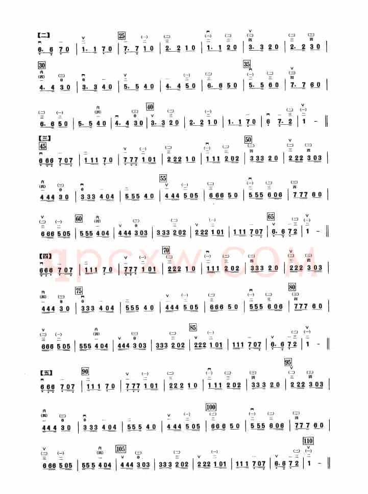 四、F调音阶与音型模进练习（二胡音阶练习）