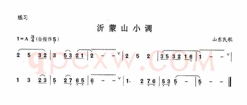 葫芦丝技巧练习之六：气震音练习