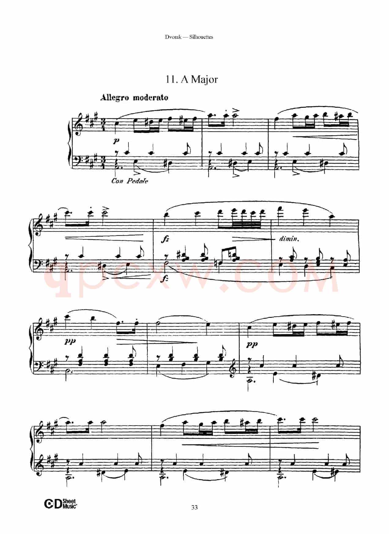 12 Silhouettes Op.8（12首剪影·11）