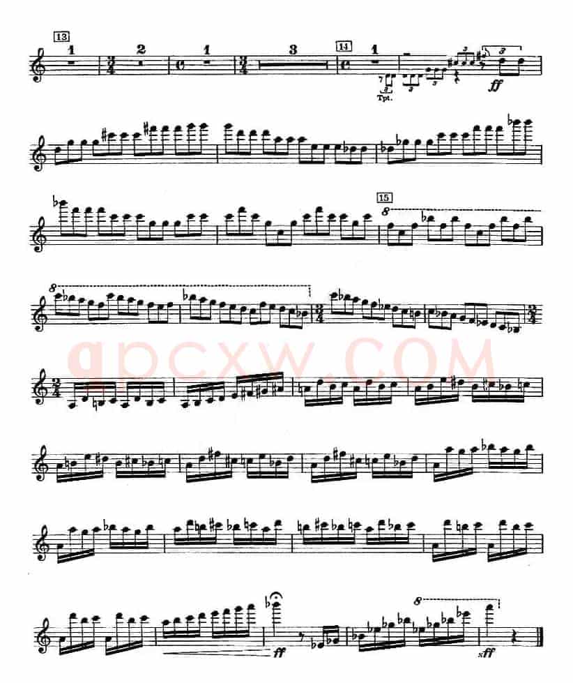 CONCERTO FOR VIOLIN AND ORCHESTRA Op.14（小提琴和交响乐协奏曲·小提琴分谱）