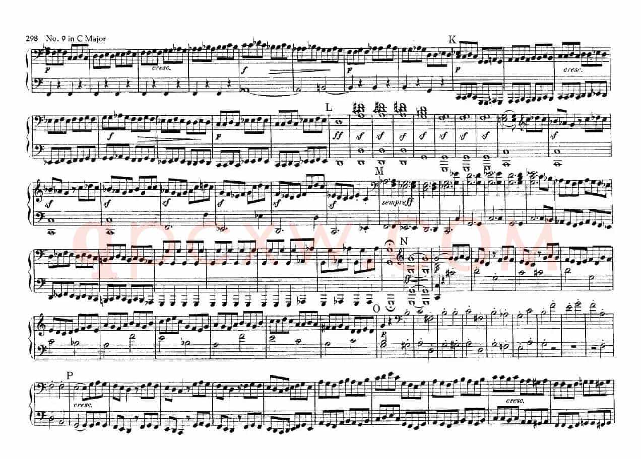 String Quartet No.9 in C Major Op.59-3 - 4 Hands(C大调第九弦乐四重奏·四手联弹)