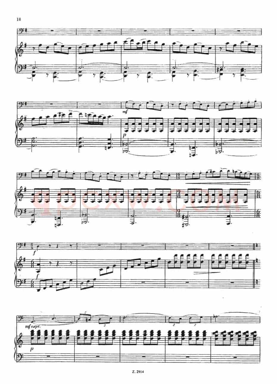 CONCERTINO（Ⅲ）（钢琴伴奏巴松协奏曲）