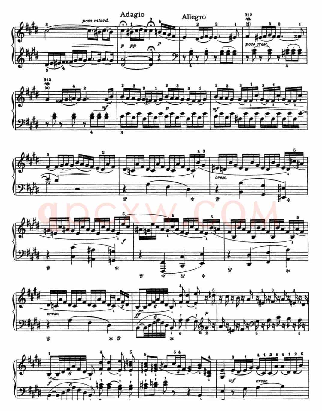 海顿 钢琴奏鸣曲 Hob XVI 22 in E major