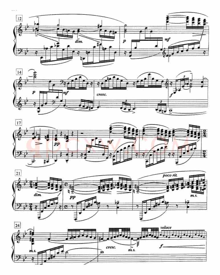 钢琴教程第八级 练习曲（Op.33 No.5）