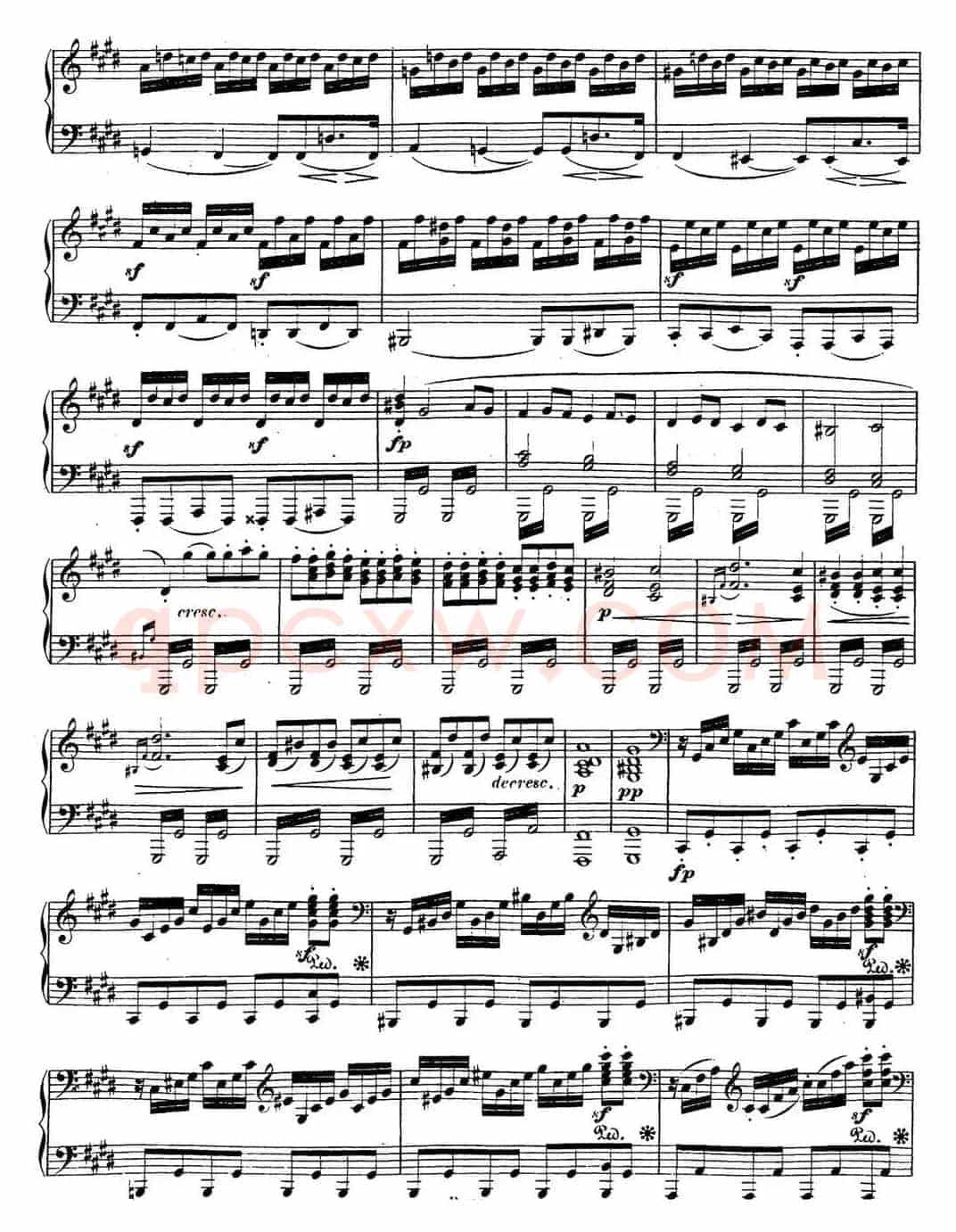 贝多芬钢琴奏鸣曲14 月光 升c小调 Op.27 No.2 C-sharp minor