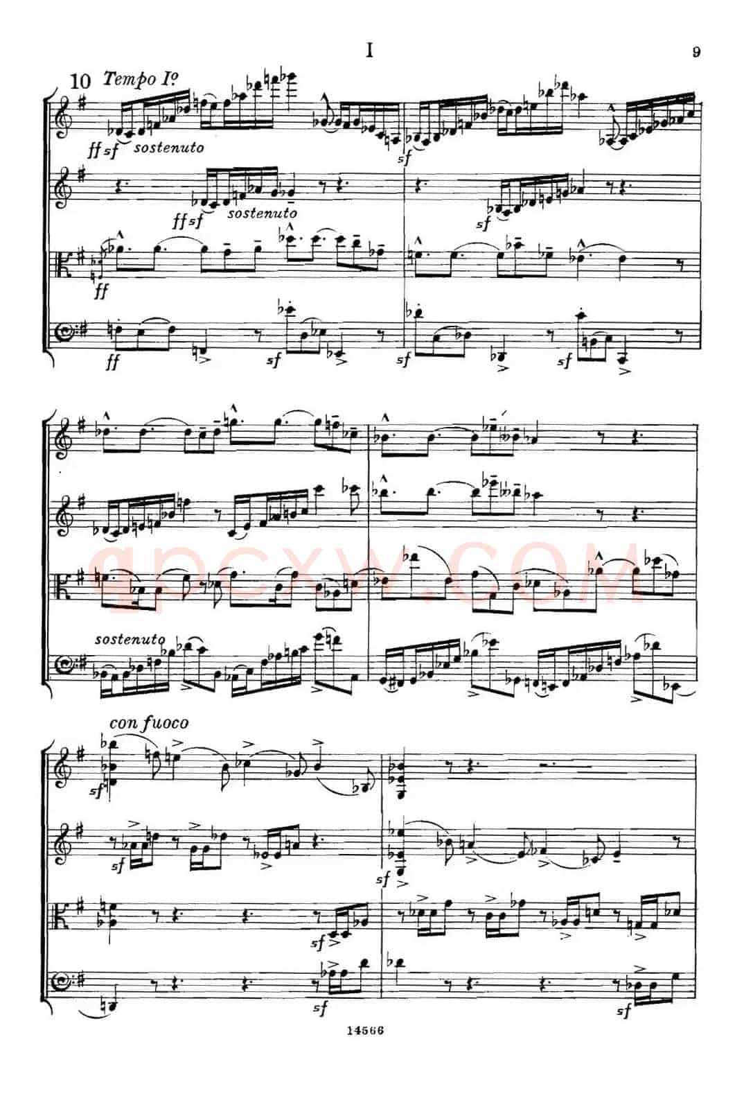 QUARTET Op.83(第一部分)(弦乐四重奏)