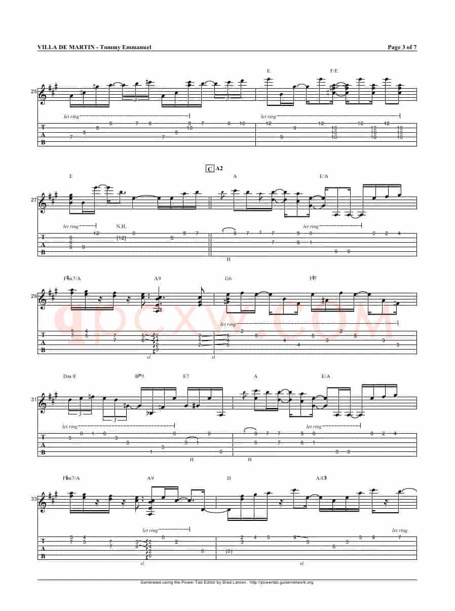 tommy emmanuel：villa de martin（指弹吉它）