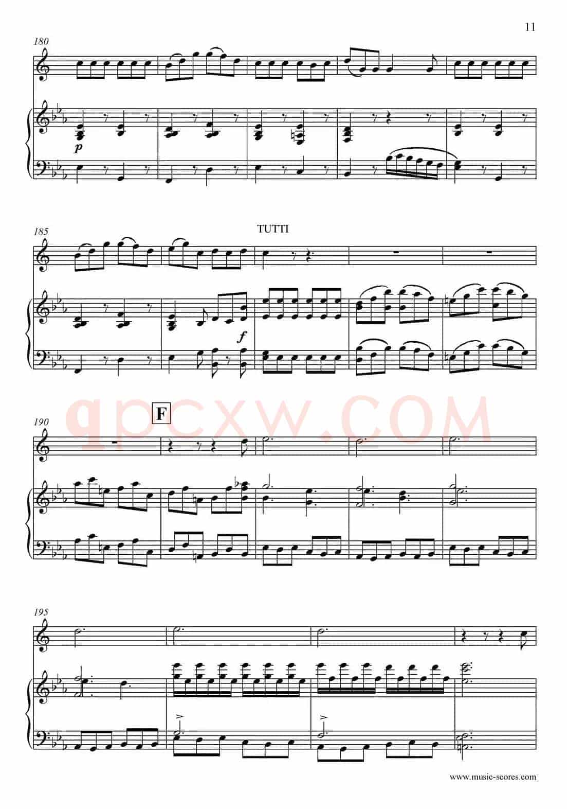Mozart：Concerto KV495 No.4-3st Rondo 回旋曲（上低音萨克斯+钢琴伴奏）