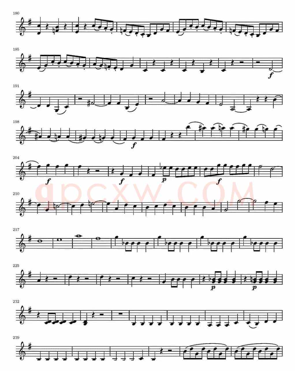 String Quartet KV.387（弦乐四重奏第二小提琴分谱）