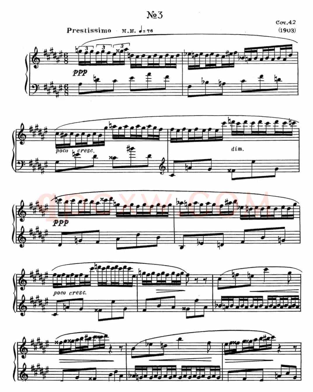 斯克里亚宾 钢琴练习曲 Op.42 No.3 Alexander Scriabin Etudes