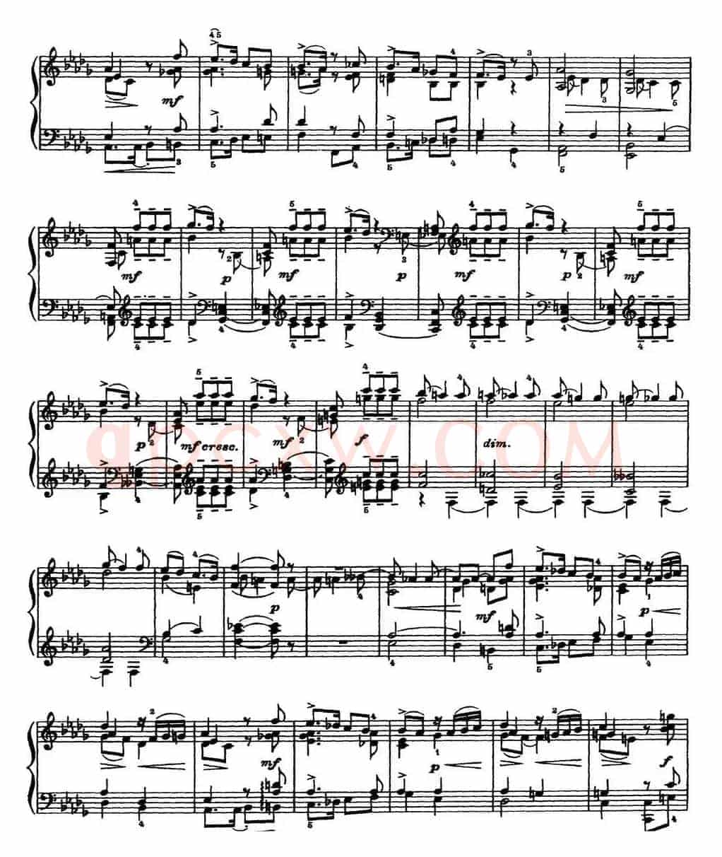 柴可夫斯基18首钢琴小品Op.72(9.Un poco di Schumann)