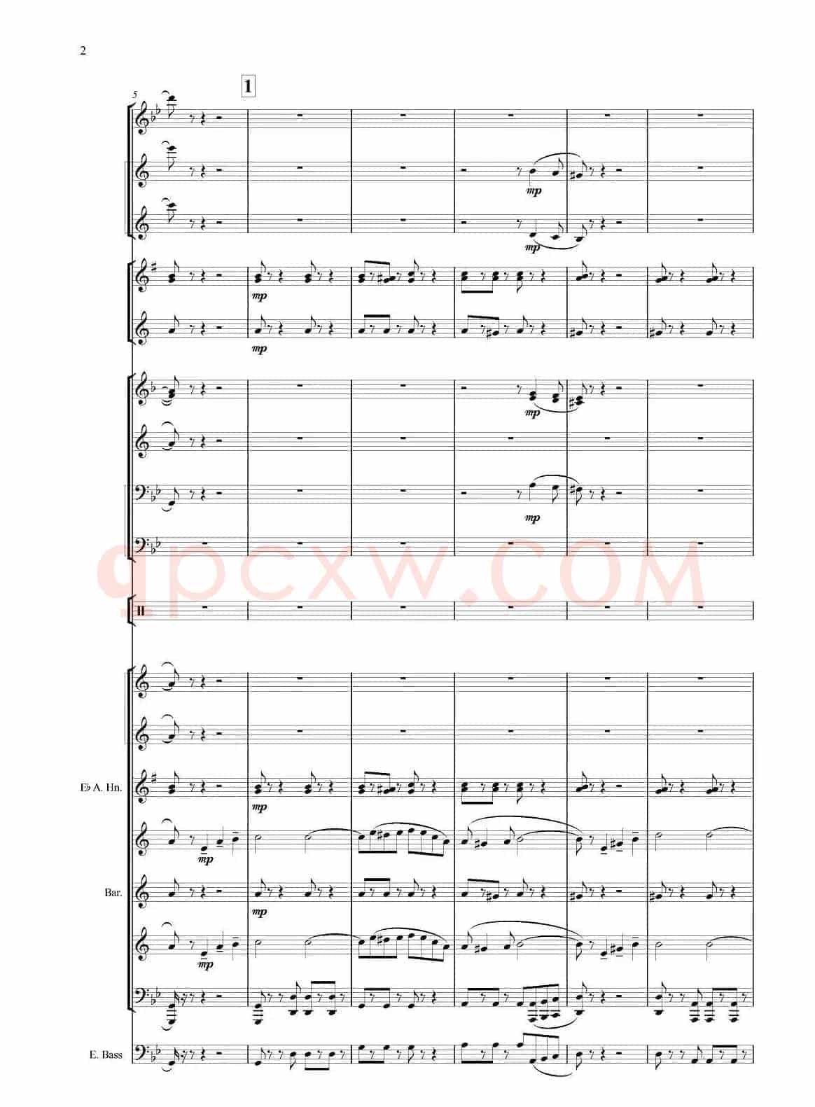 Черные глаза （探戈舞曲）（合奏、俄罗斯原版谱）