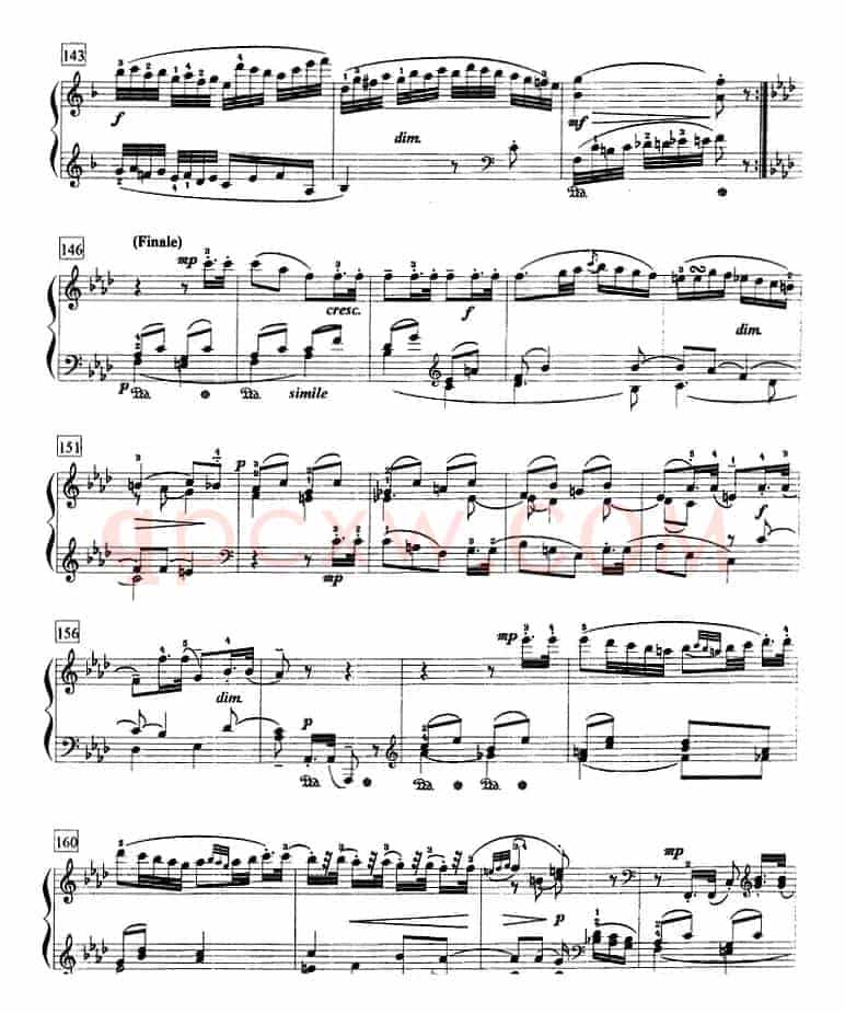 钢琴教程第七级 大型乐曲（f小调变奏曲 Op.83）