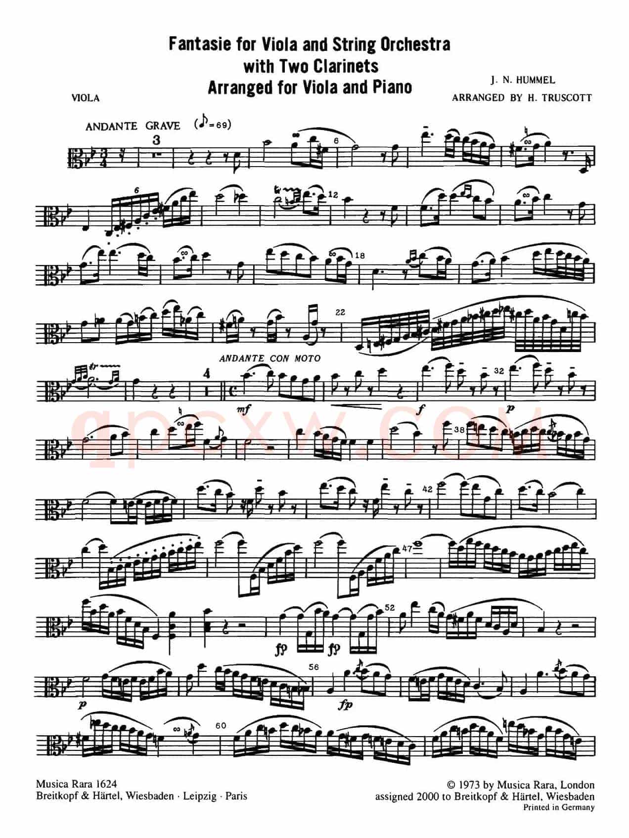 FANTASIE（幻想曲）（中提琴）