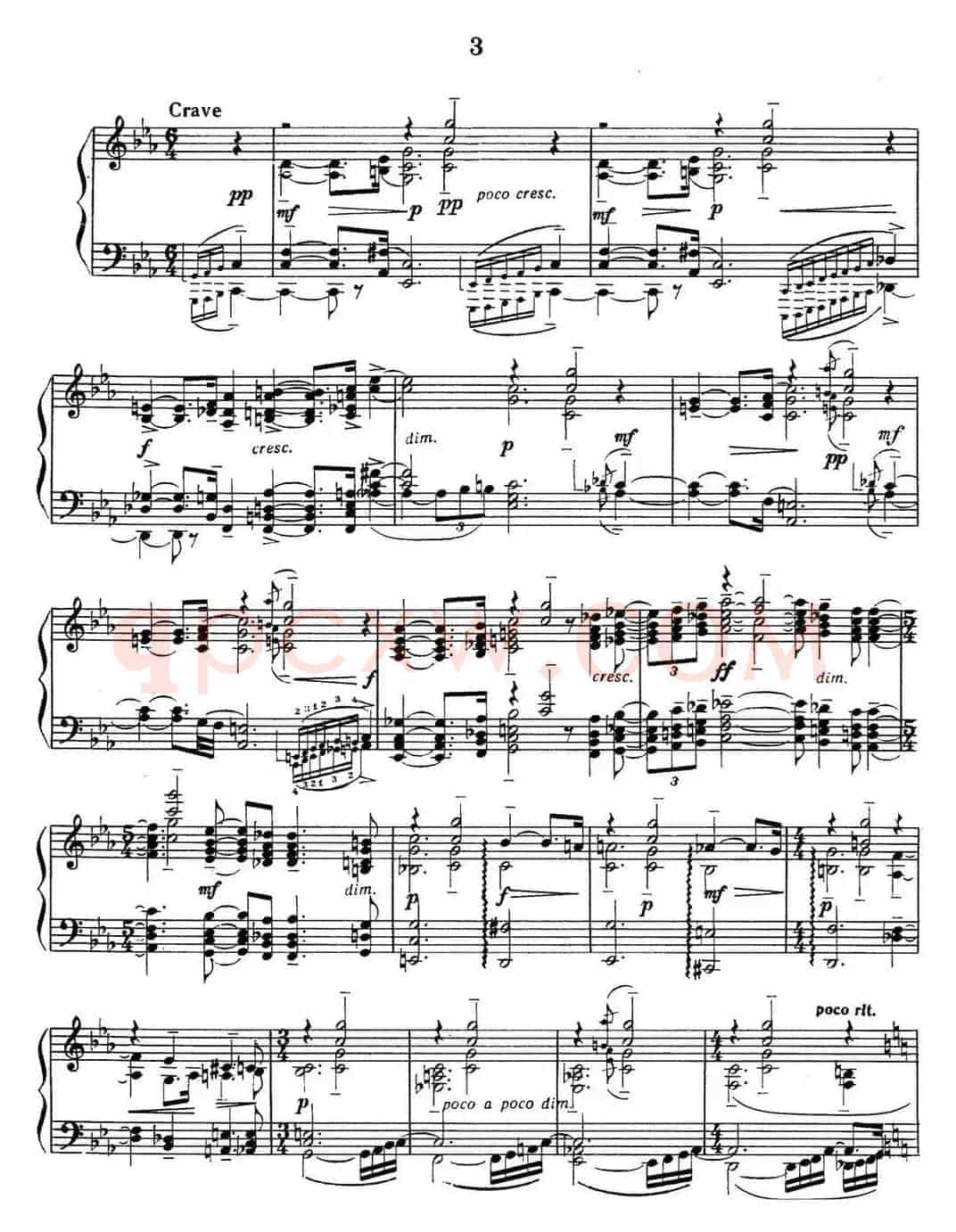 拉赫玛尼诺夫 音画练习曲3 Etudes tableaux Op.33 No.3