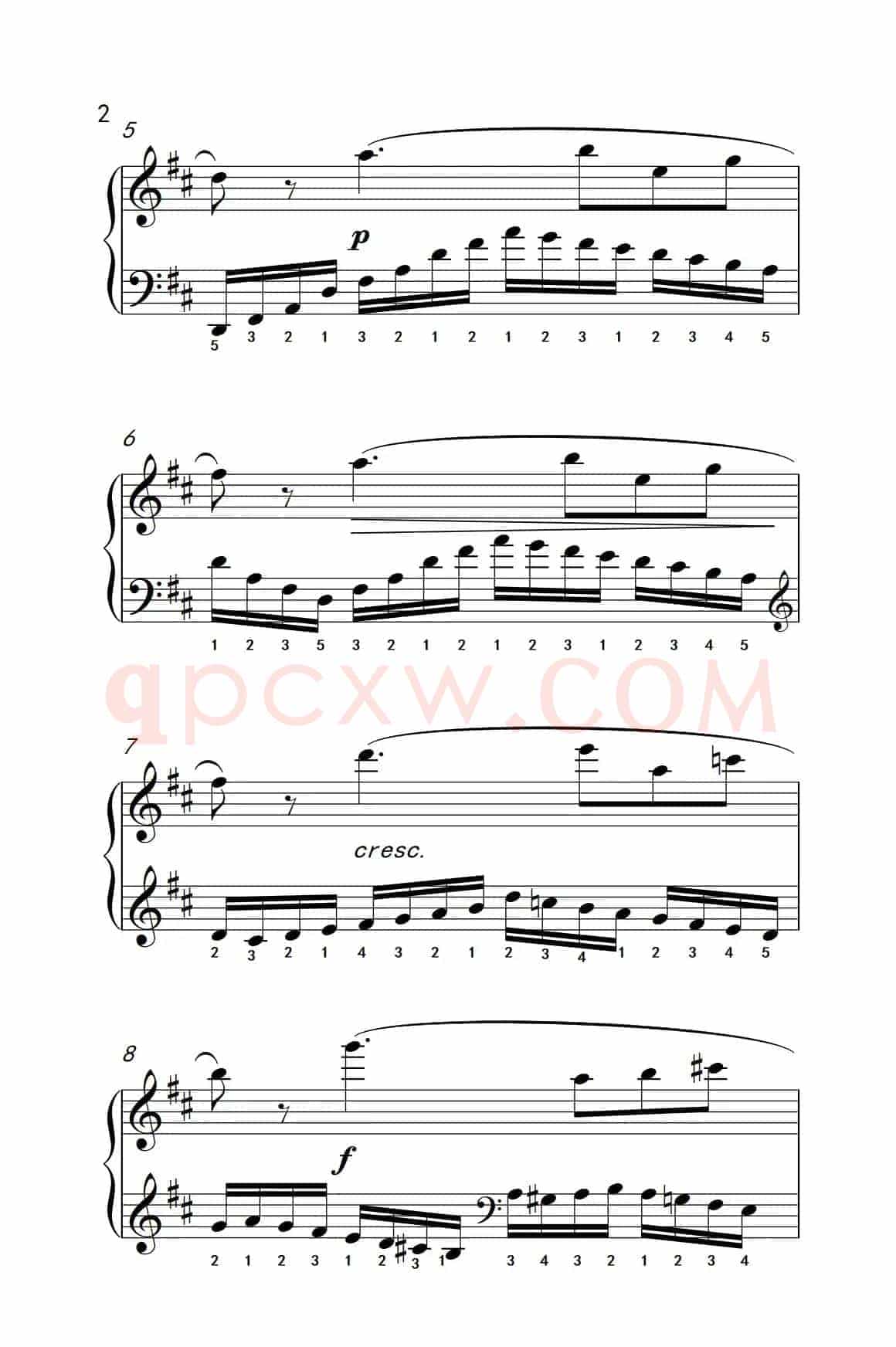 第八级2.练习曲 No.6 （中央音乐学院 钢琴（业余）考级教程 7-9级）