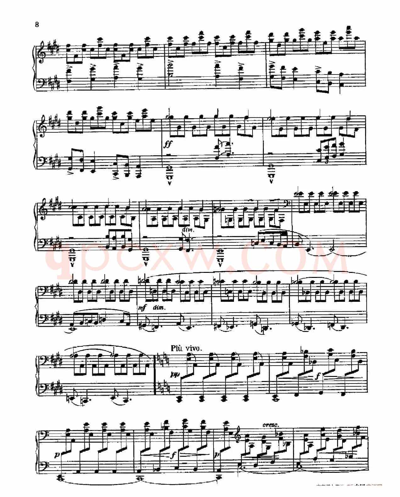 Three Preludes on Gregorian Melodies(三首格里高利圣咏前奏曲 2. 如暴风雨般激烈地)