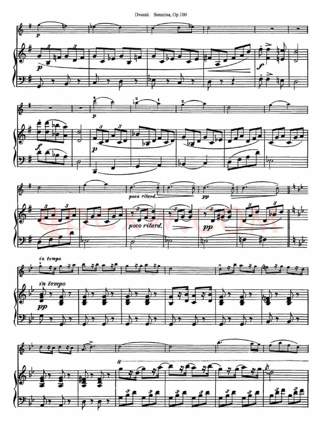 Violin Sonatina Op.100（小提琴+钢琴伴奏）