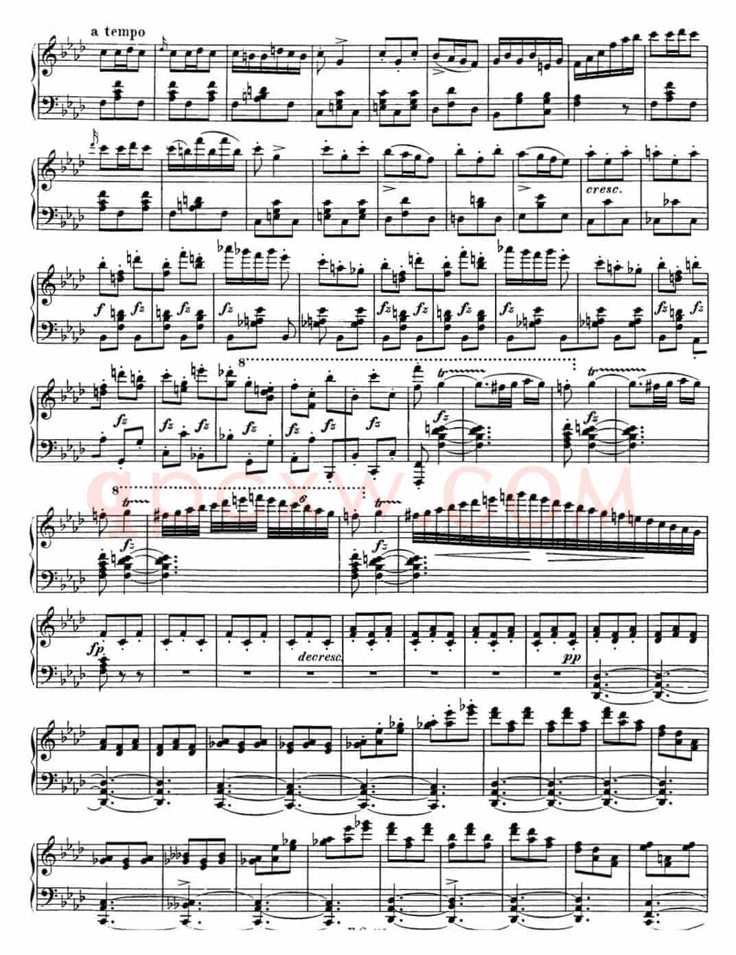 舒伯特降f小调即兴曲D.935，Op.142（NO.4）