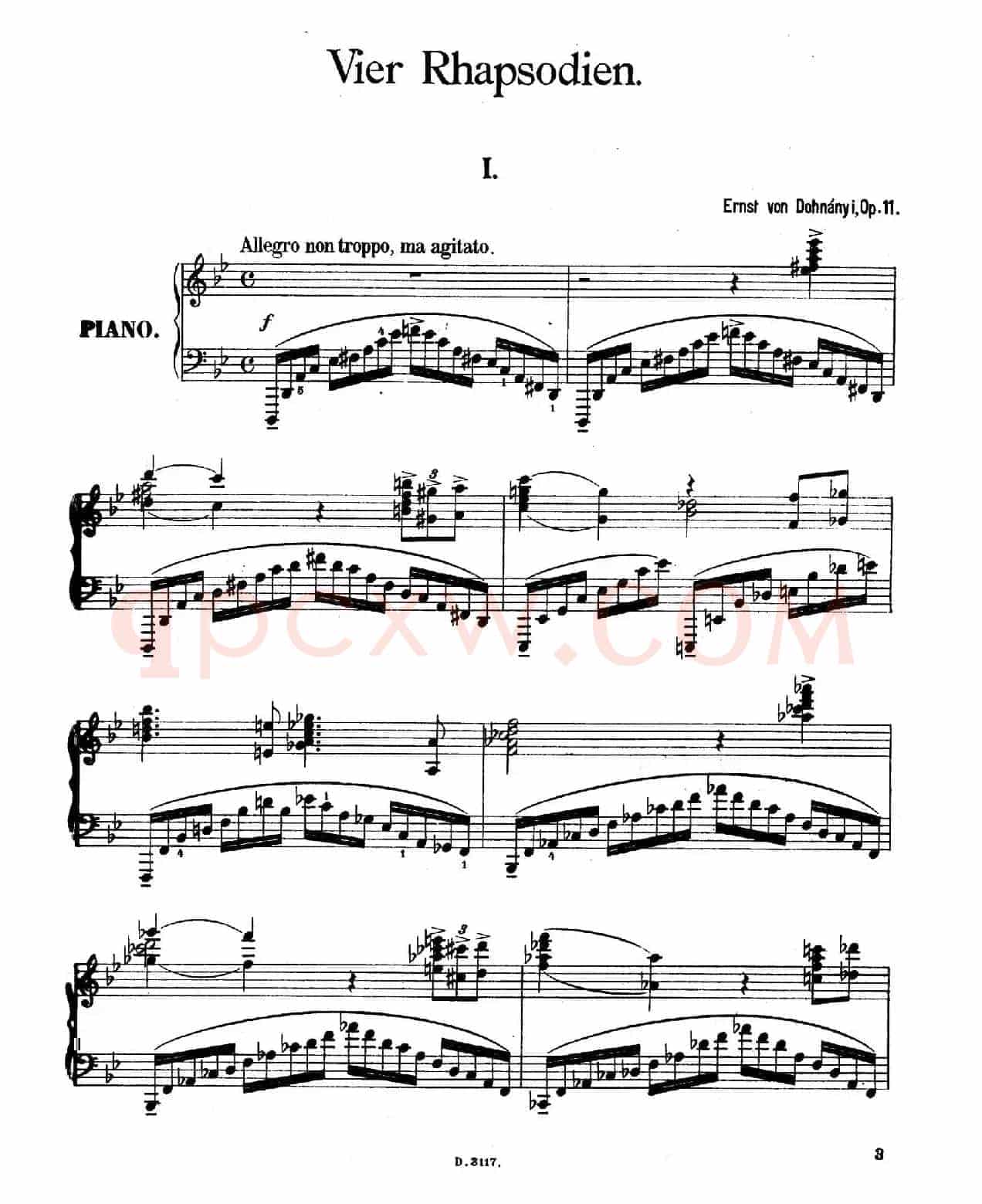 Four Rhapsodies Op.11(4首狂想曲·Ⅰ)