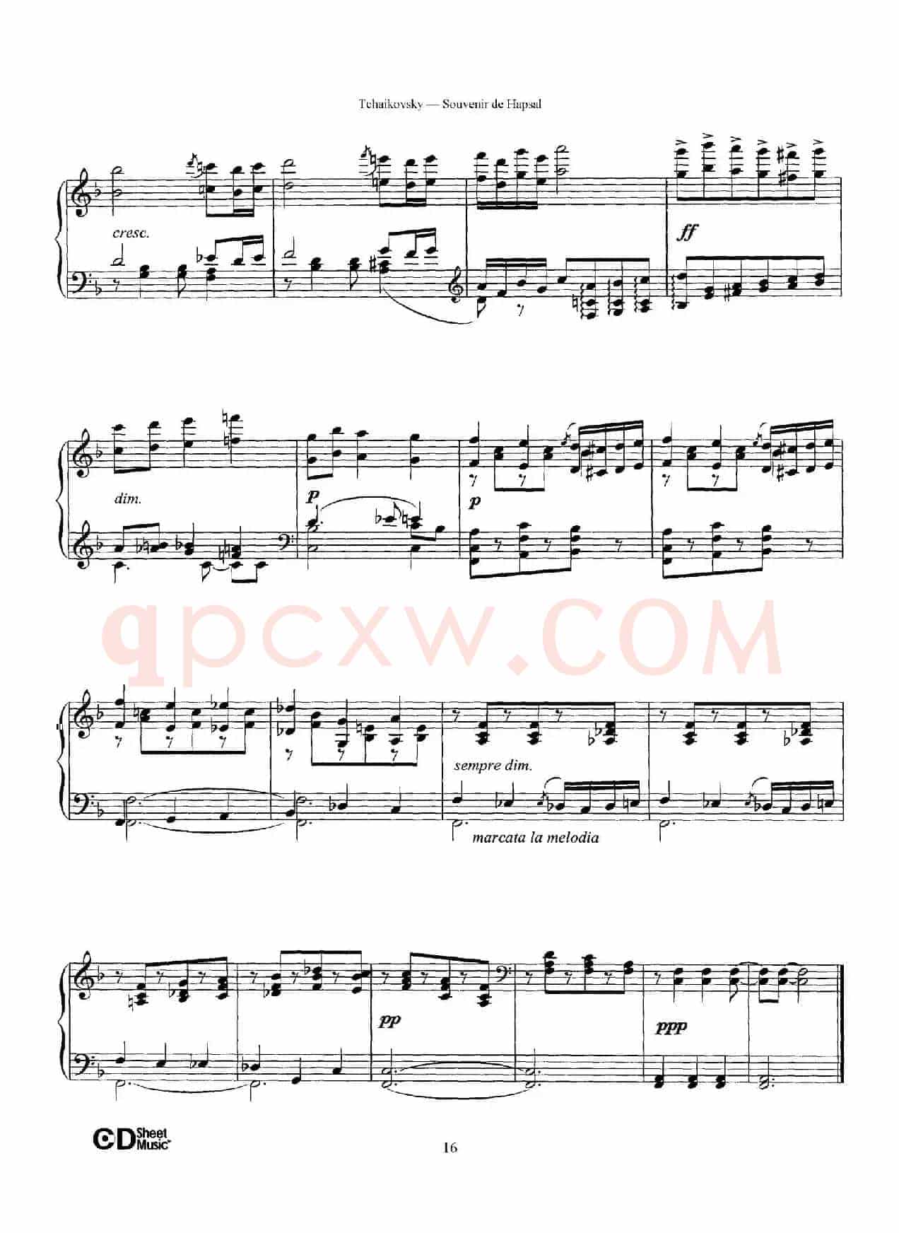 Souvenir de Hapsal Op.2（哈普萨的回忆·3）