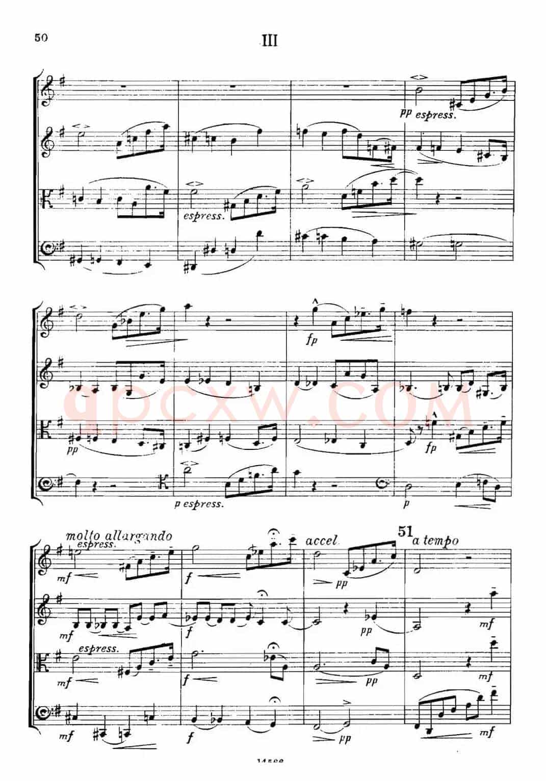 QUARTET Op.83(第三部分)(弦乐四重奏)
