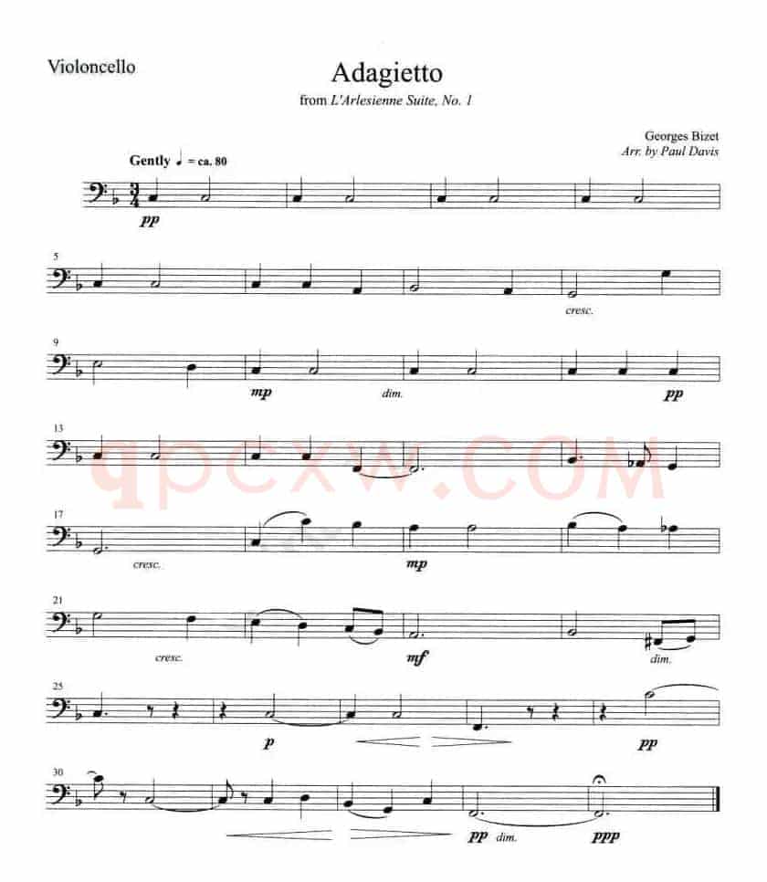 Adagietto（第2小提、中提、大提琴谱）