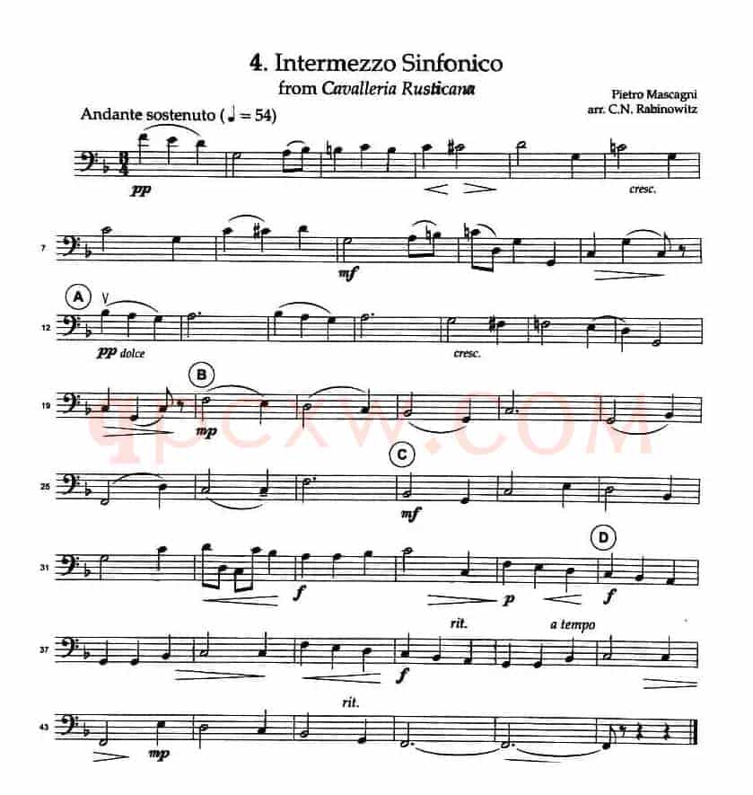 INTERMEZZO SINFONICO（四重奏）