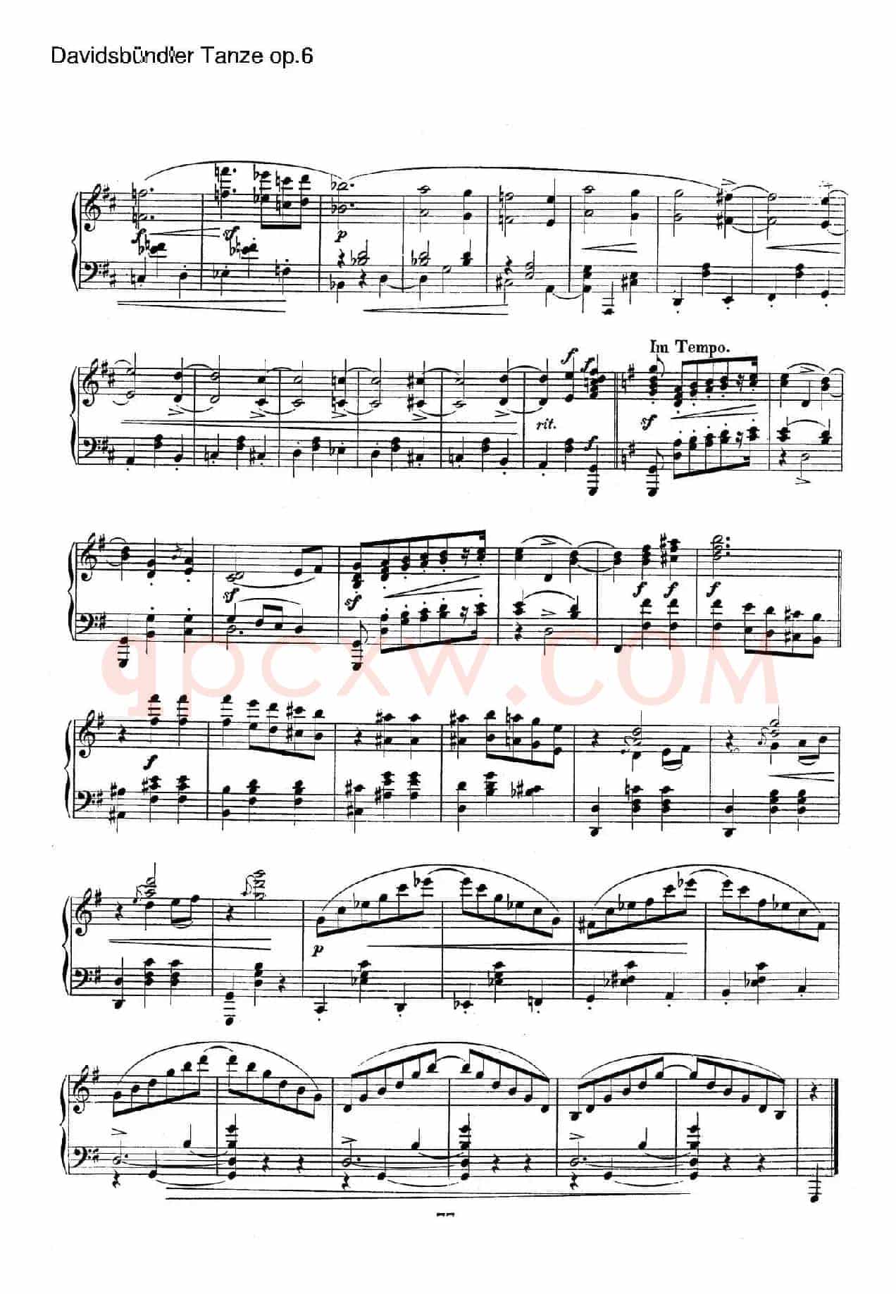 Davidsbundler Tanze Op.6(大卫同盟舞曲)