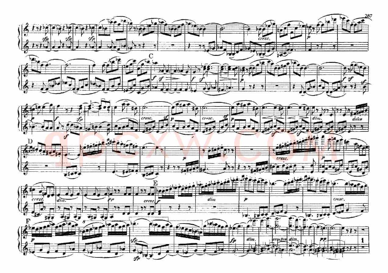 String Quartet No.9 in C Major Op.59-3 - 4 Hands(C大调第九弦乐四重奏·四手联弹)