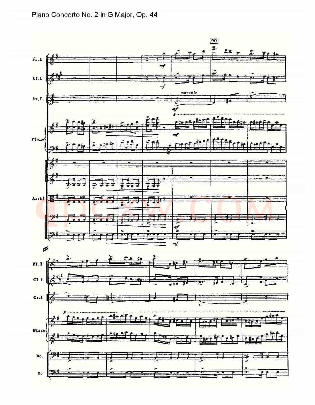 G大调第二钢琴协奏曲, Op.44第三乐章(一)