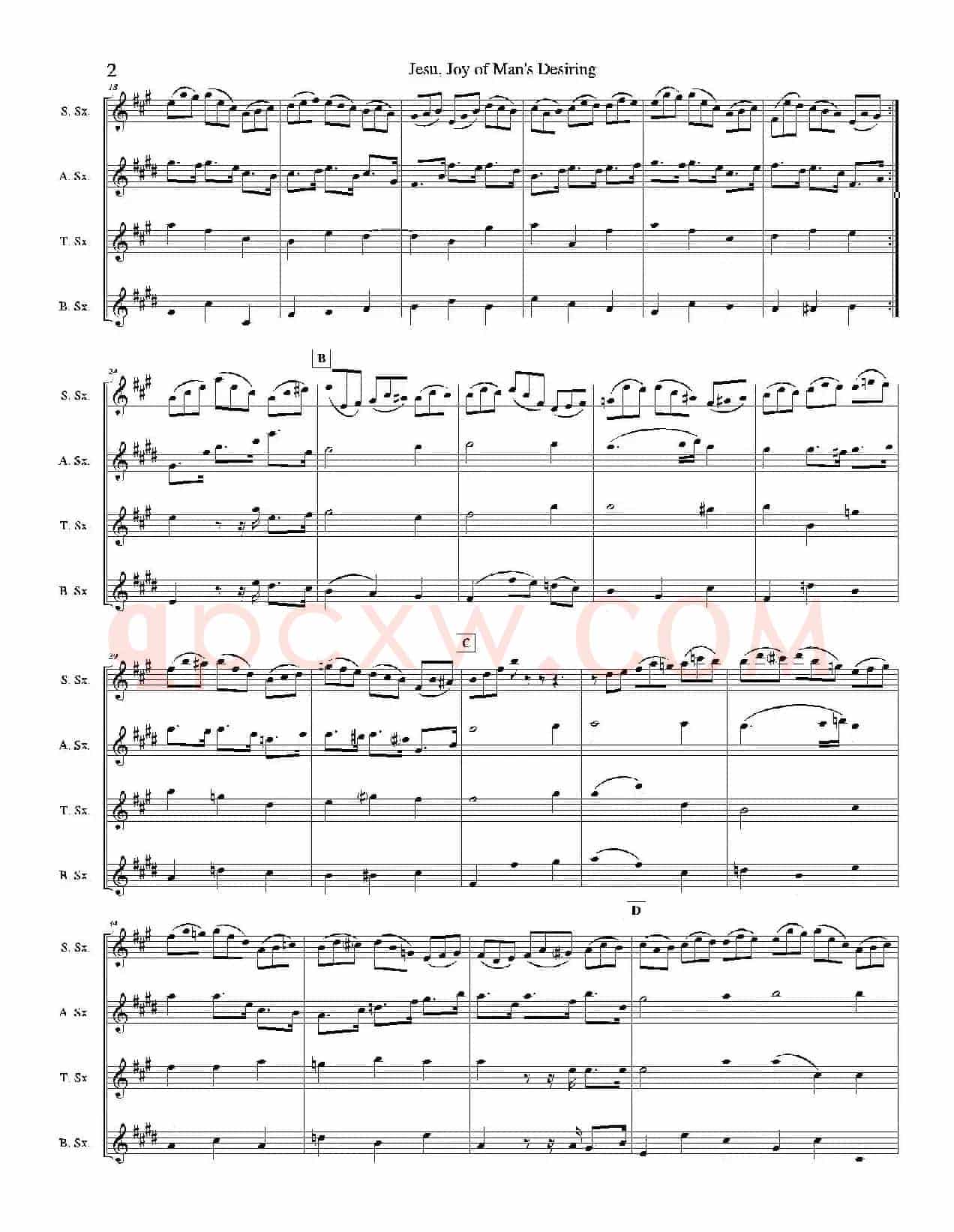 Jesu,Joy of Man's Desiring （四重奏）