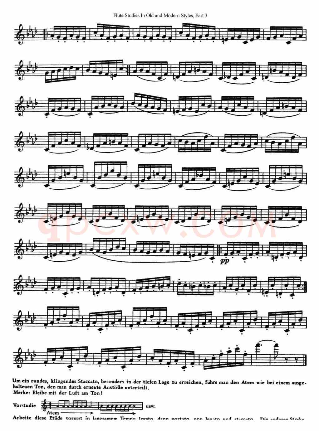 斯勒新老风格长笛练习重奏曲（第三部分）（NO.41）