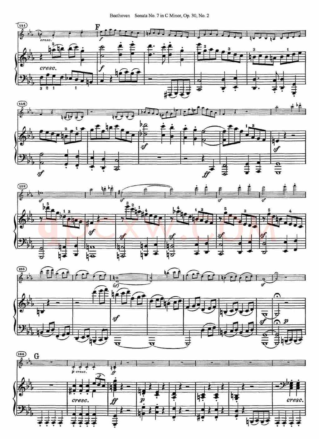 Violin Sonata No.7 in C Minor Op.30 No.2（小提琴+钢琴伴奏）