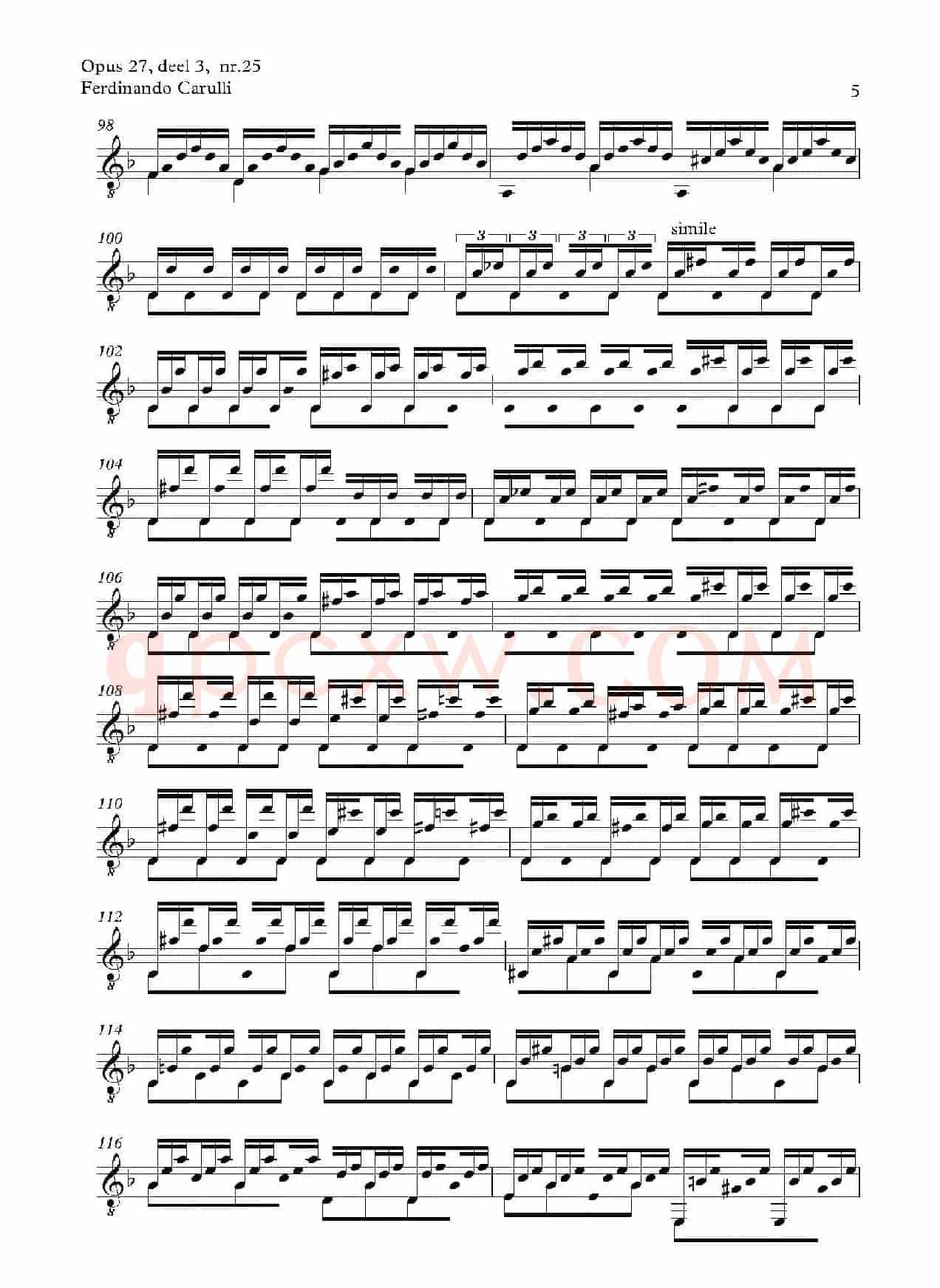 Metodo Completo Op.27-3（古典吉他二重奏练习·25）