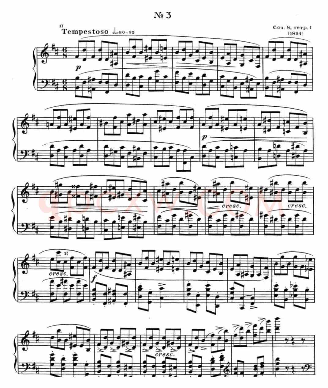 斯克里亚宾 钢琴练习曲 Op.8 No.3 Alexander Scriabin Etudes