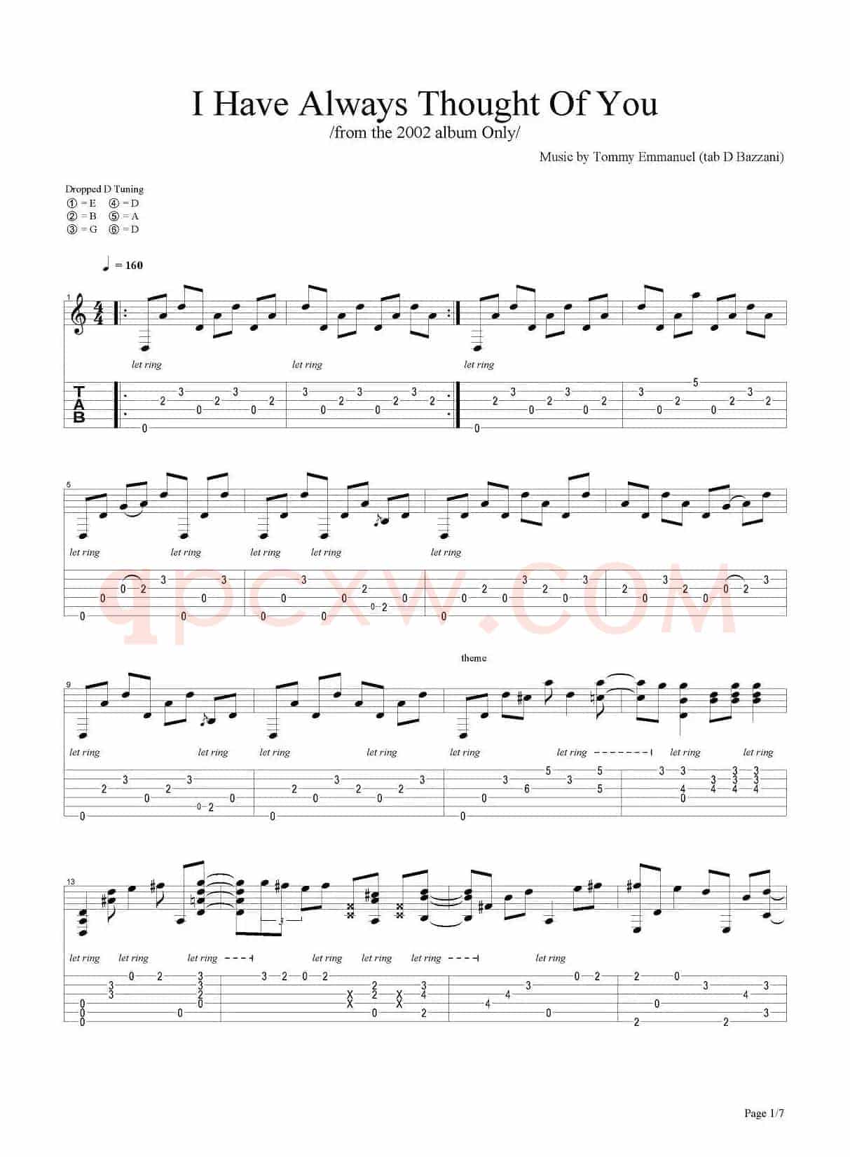 tommy emmanuel：i have always thought of you version 2（指弹吉他）