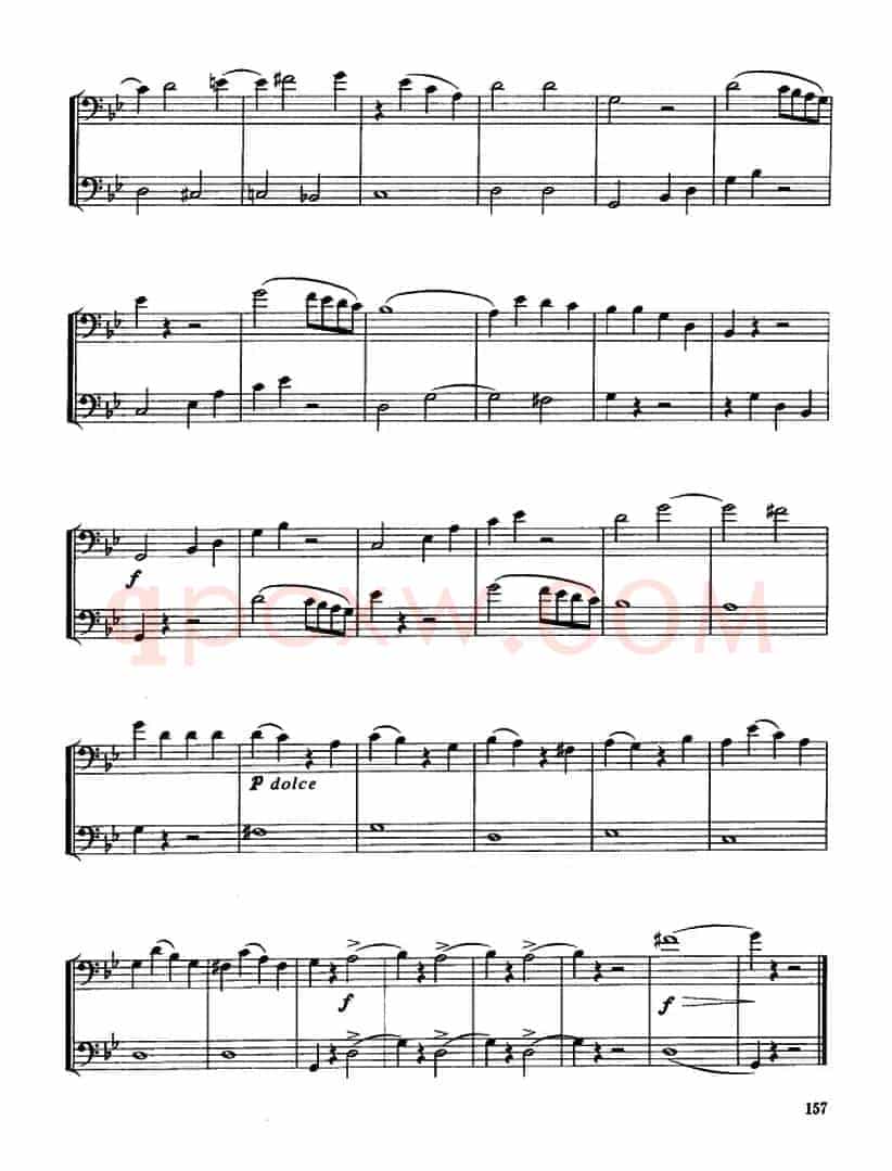 长号二重奏练习曲（4——14）