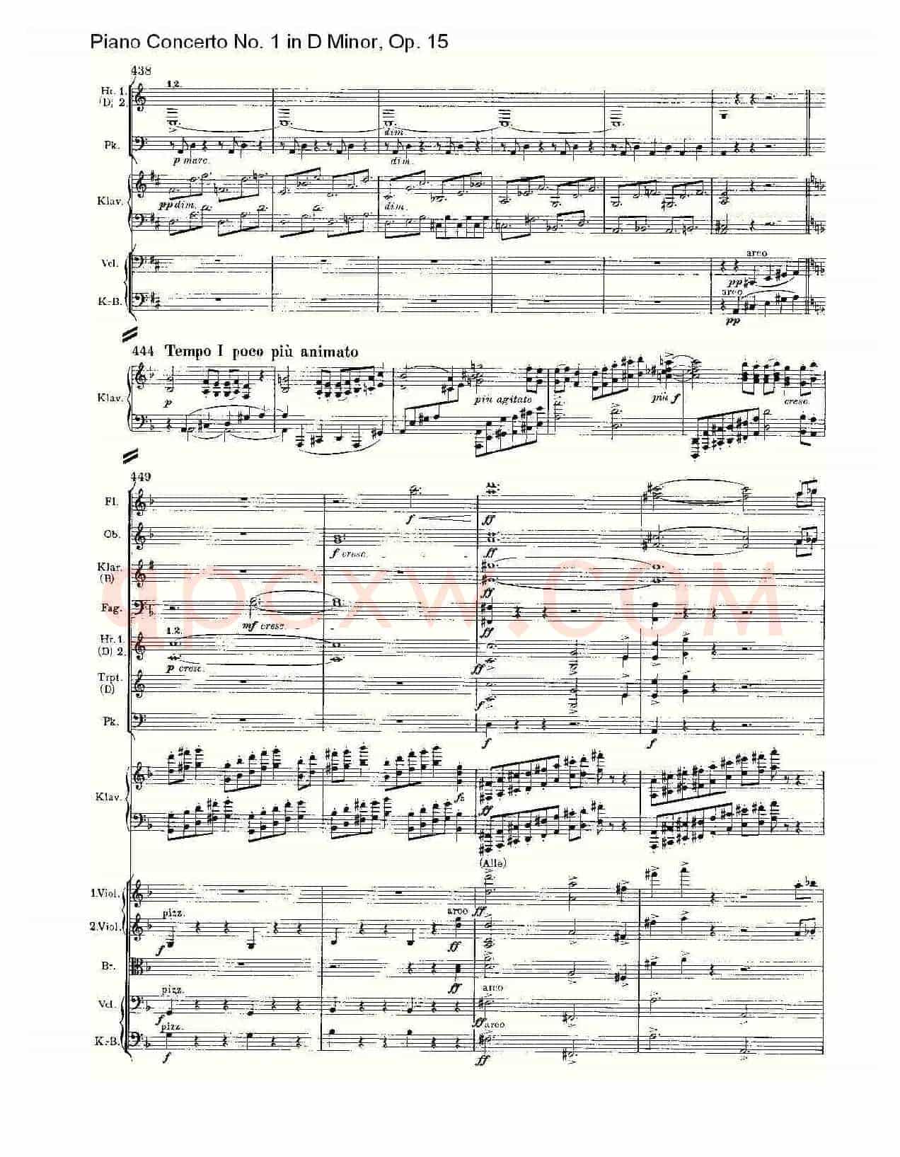 D小调钢琴第一协奏曲, Op.15第一乐章(二)