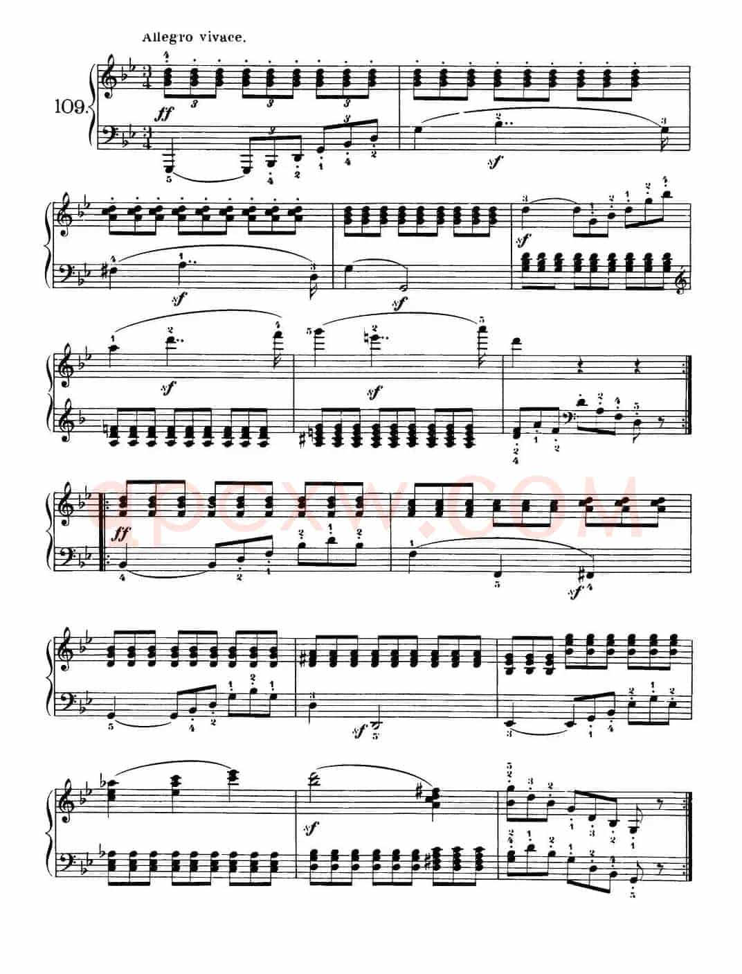 One Hundred and Ten Easy and Progressive Exercises Op.453(车尔尼110首简易练习曲 101——110)