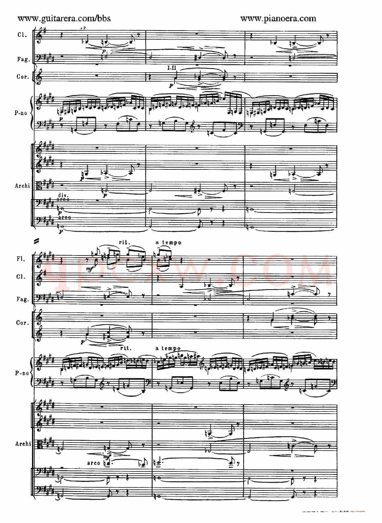 c小调第二钢琴协奏曲 Op.18（第二乐章总谱）