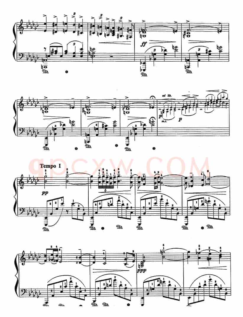 现代钢琴曲：26、哀歌（Op.3，No.1）