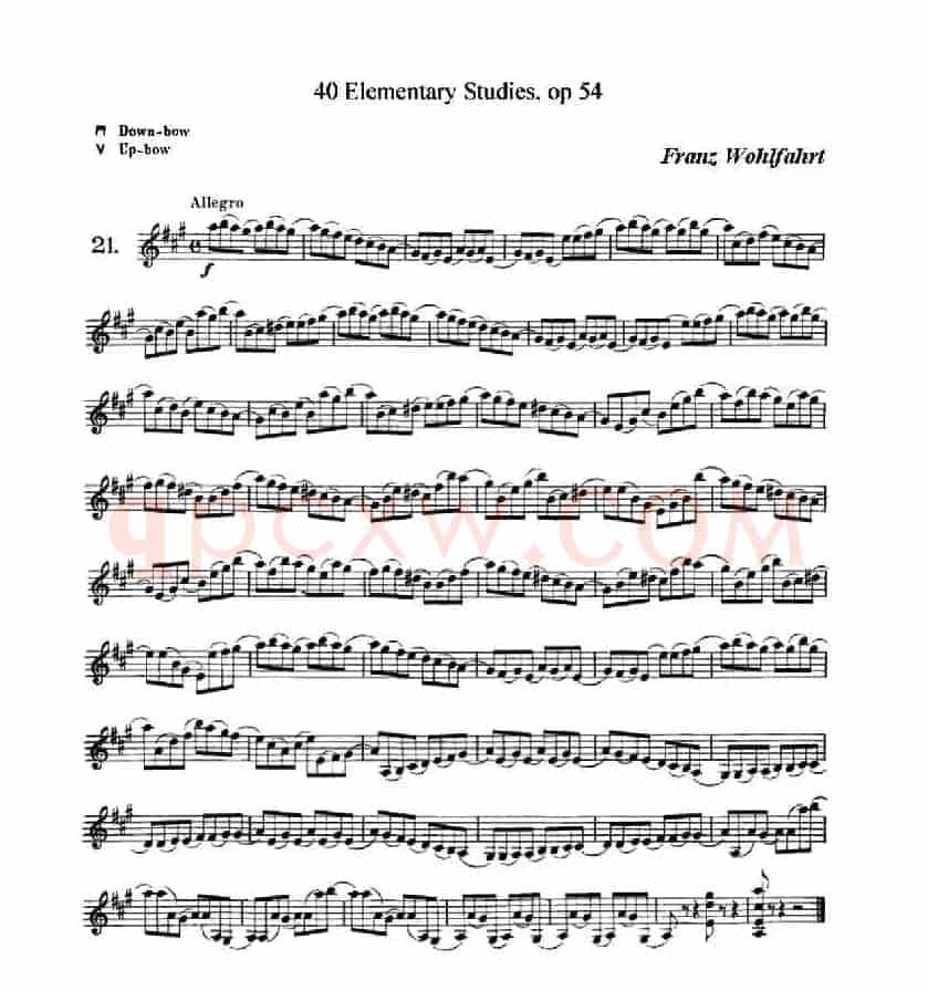 40首小提琴初级技巧练习曲之21