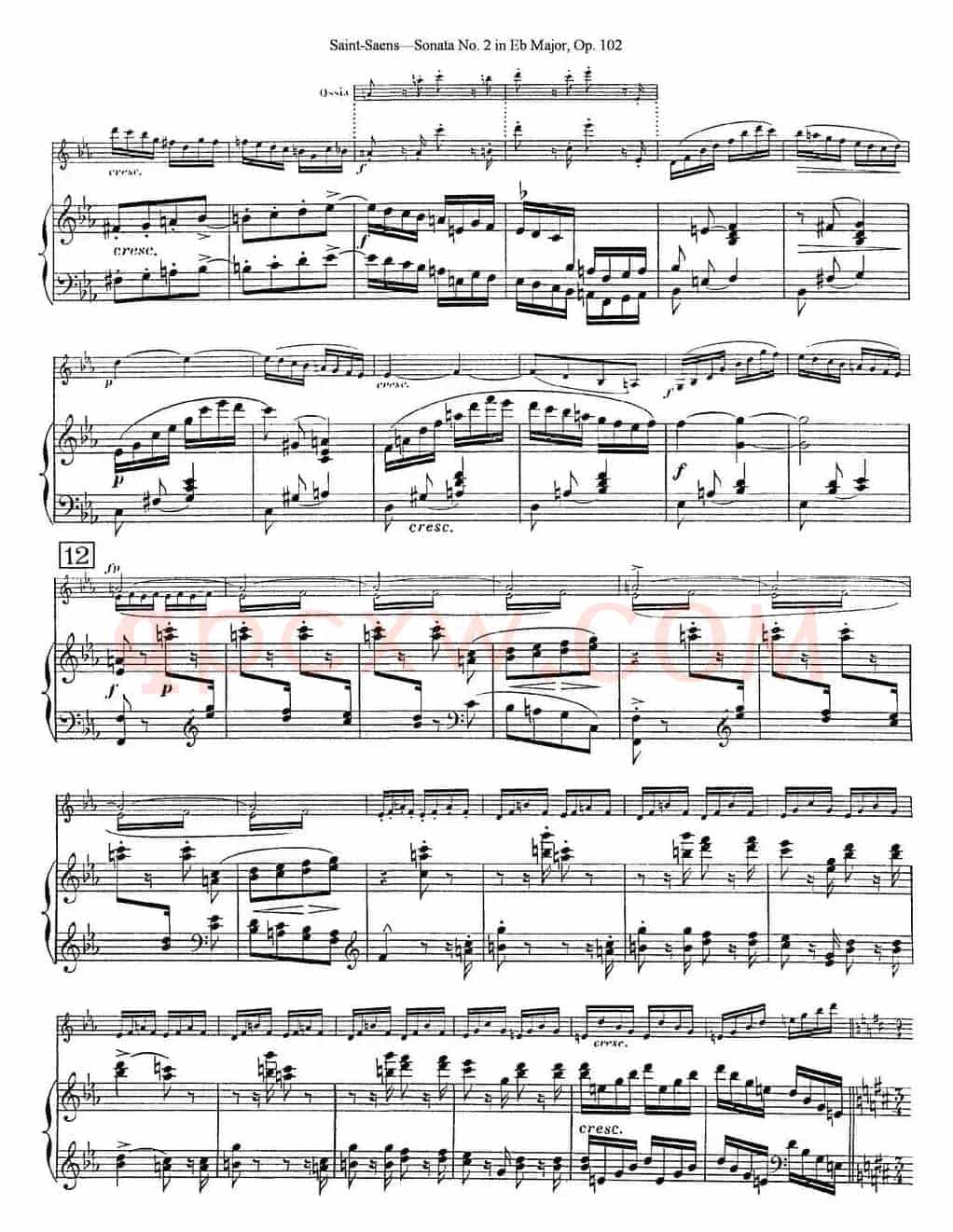 Violin Sonata No.2 in Eb Major Op.102（小提琴+钢琴伴奏）